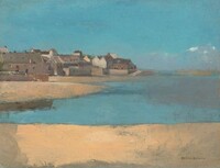 Village by the Sea in Brittany, Odilon Redon, c. 1880