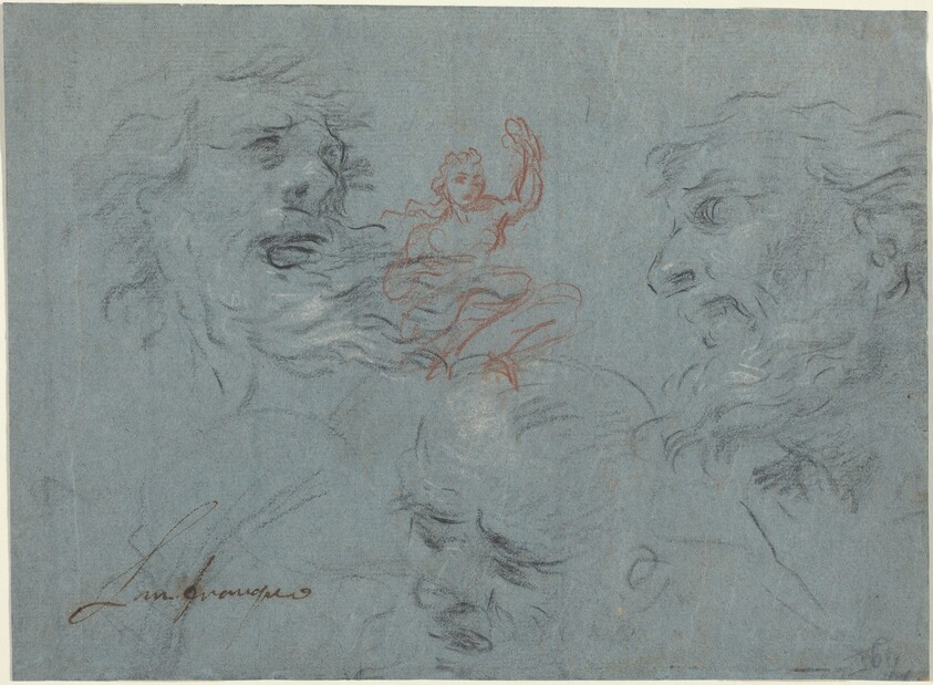Study of Heads [recto]