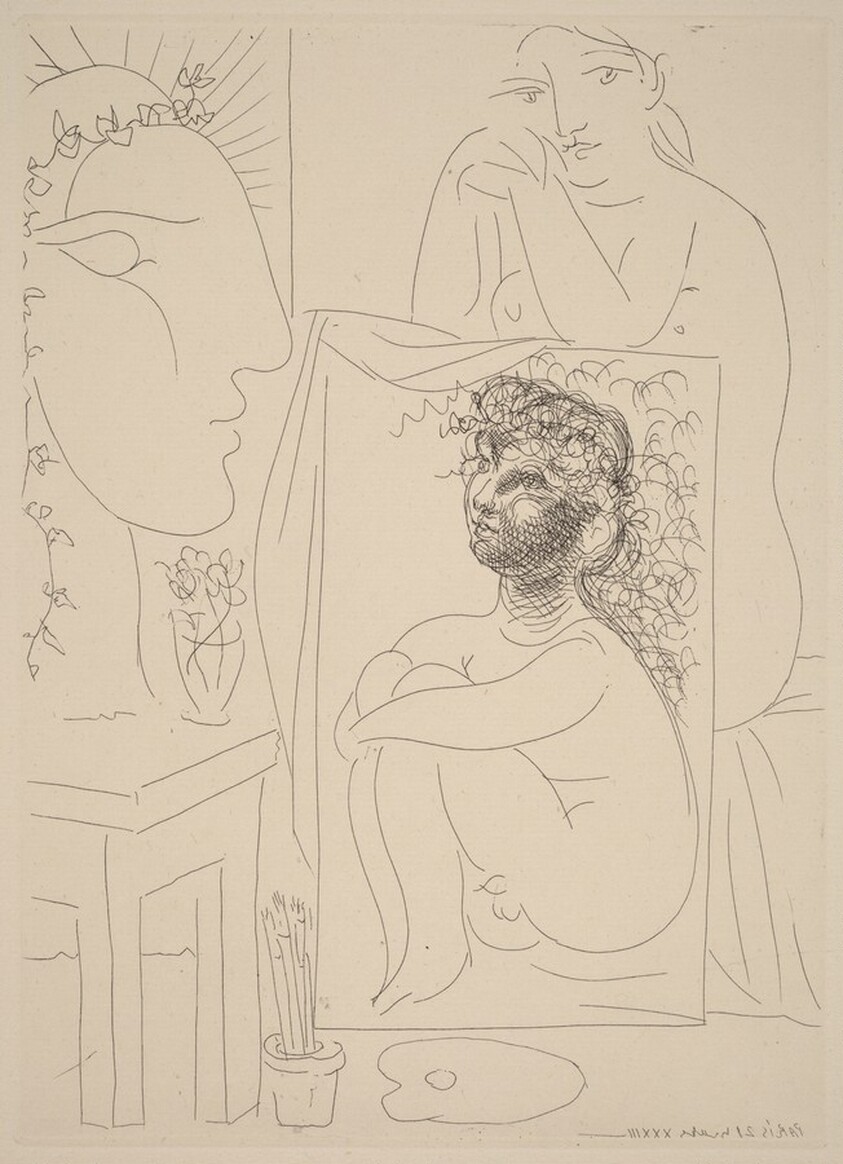 Model, Painting, and Sculpture (Modèle, tableau et sculpture)