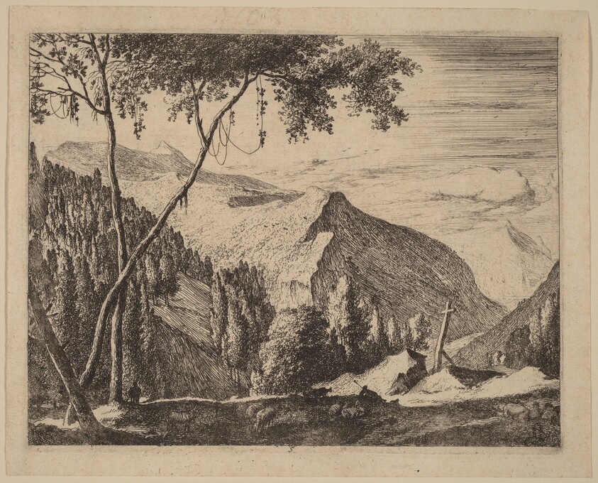 Rocky Landscape with Cross: pl.5