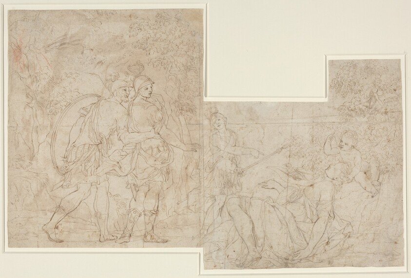 Three Soldiers Discovering a Sleeping Woman