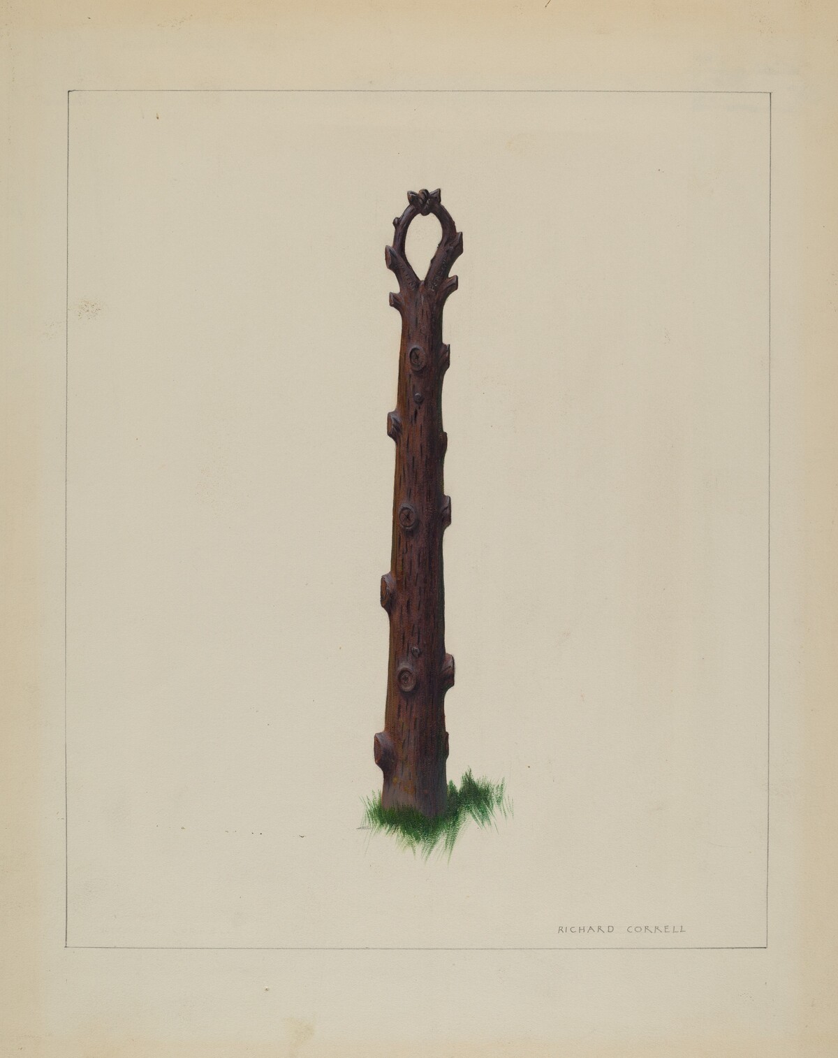 Tree Trunk Hitching Post