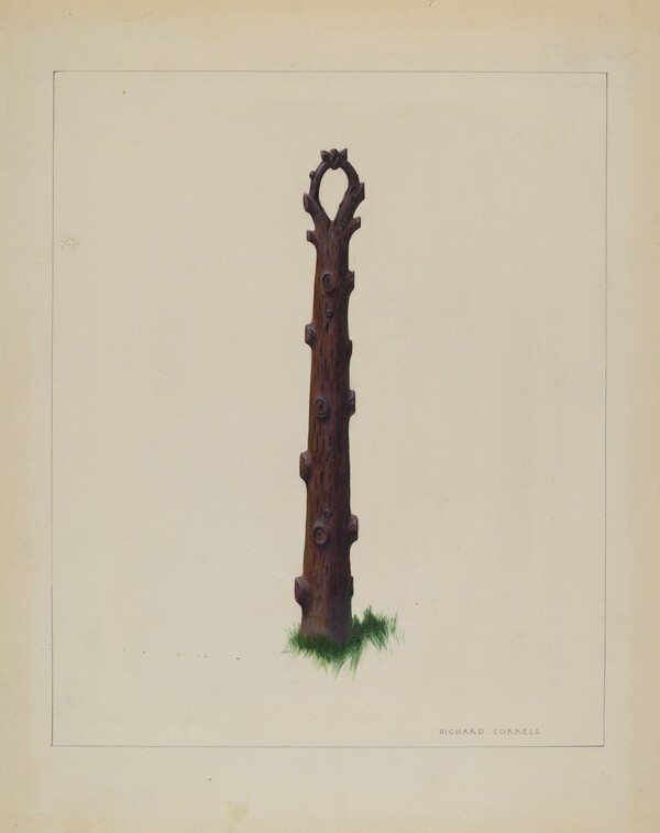 Tree Trunk Hitching Post