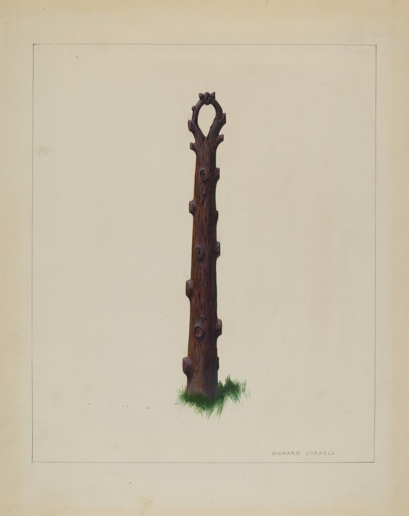 Tree Trunk Hitching Post