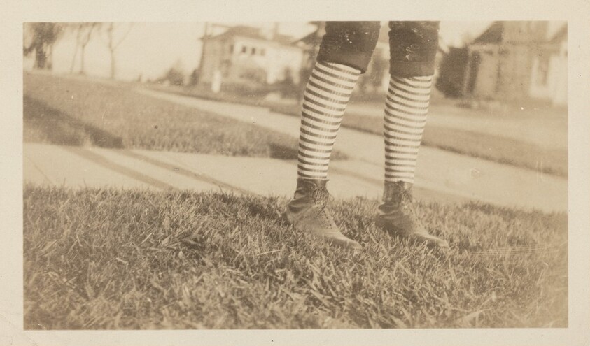 Untitled (Striped stockings and boots)