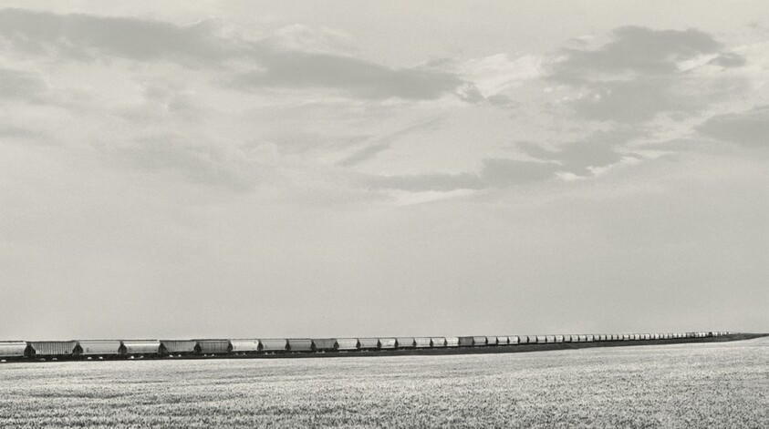 610 123, Union Pacific Railroad Westbound Grain Train, West of Sharon Springs, Kansas