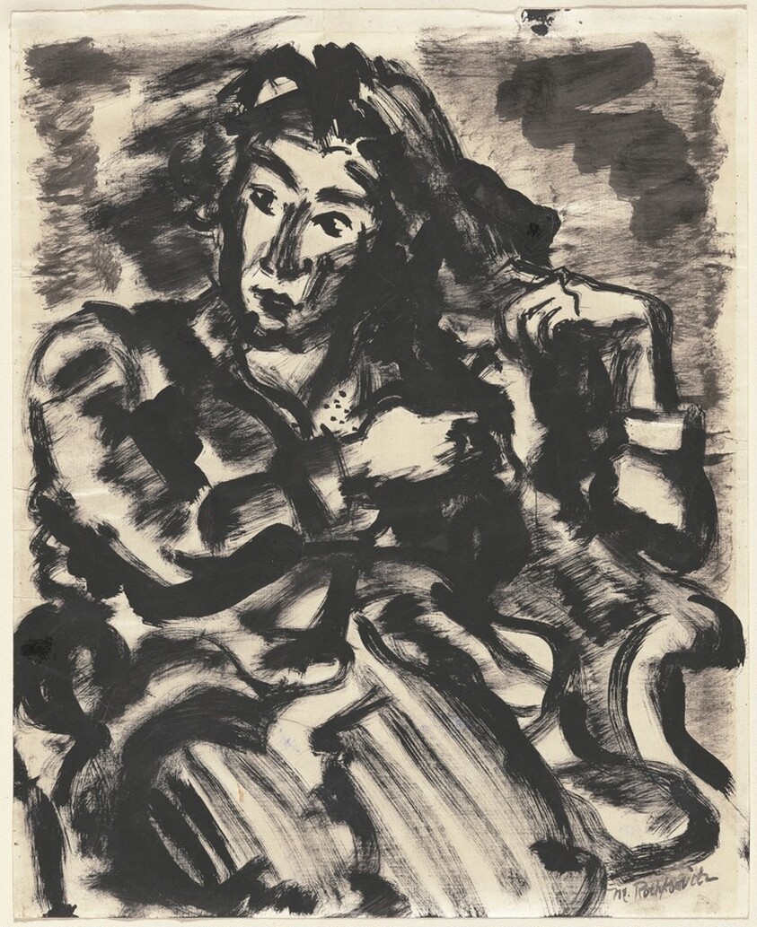 Untitled (woman combing her hair)