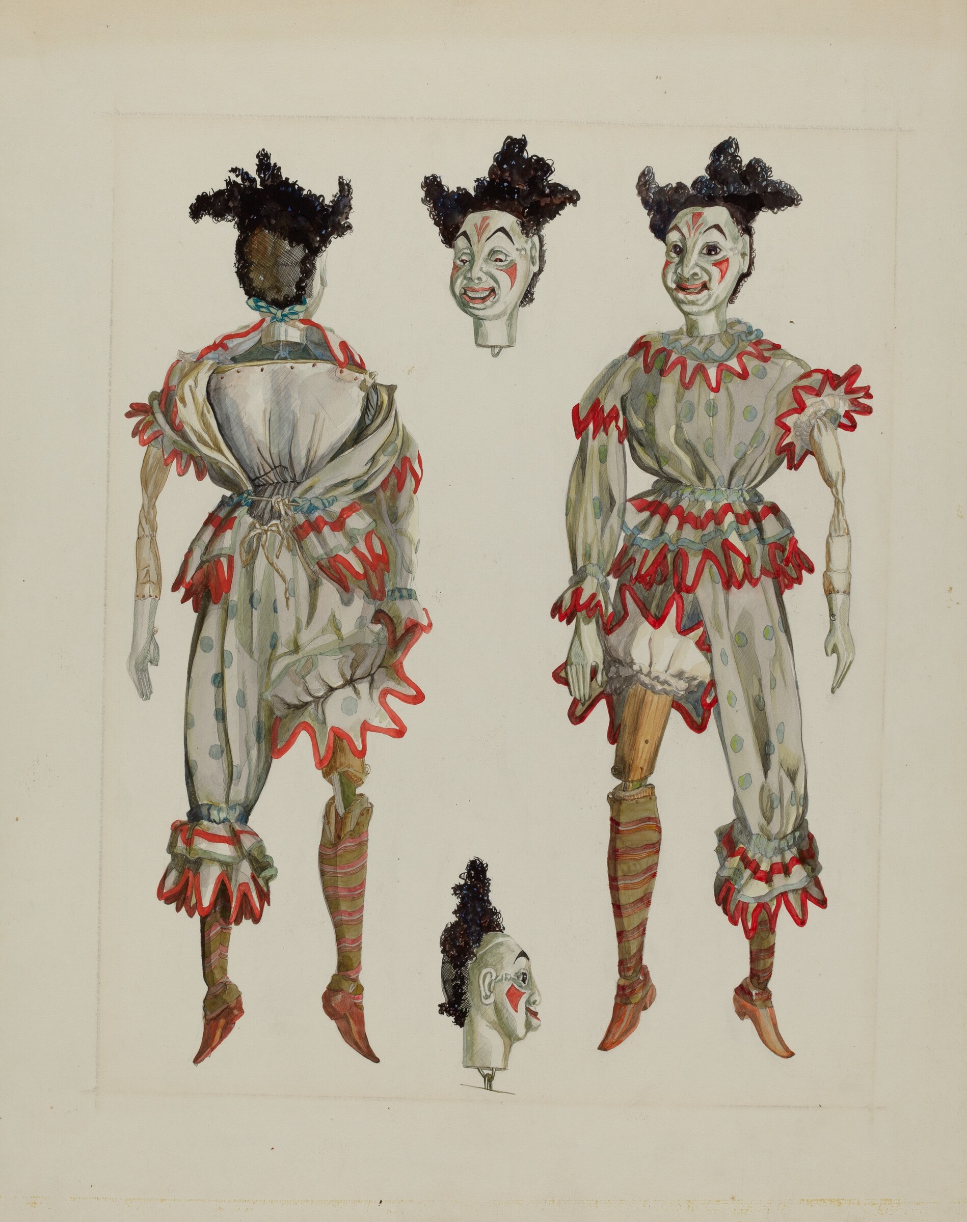 Puppet - "Clown on a Tear", Verna Tallman, c. 1937