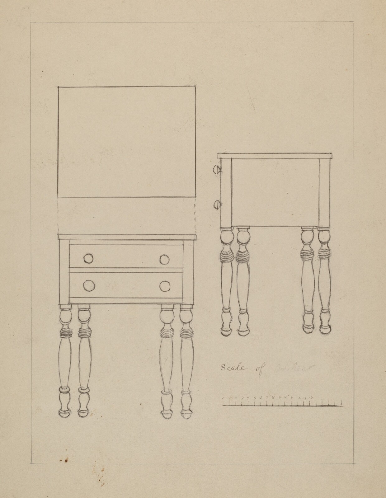 Two Drawer Stand, Edith Magnette, c. 1936