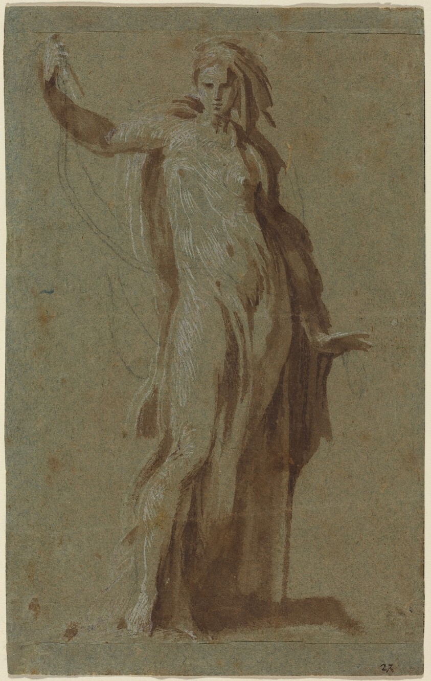 Standing Woman Holding a Scroll