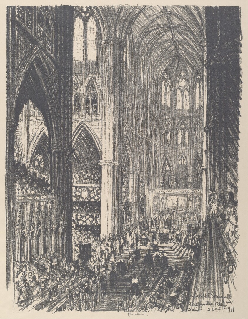 Coronation of King George V and Queen Mary in Westminster Abbey