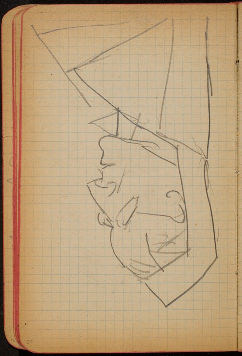 Weibliche Bildnisstudie im Profil (Female Portrait Study, Profile) [p. 30]