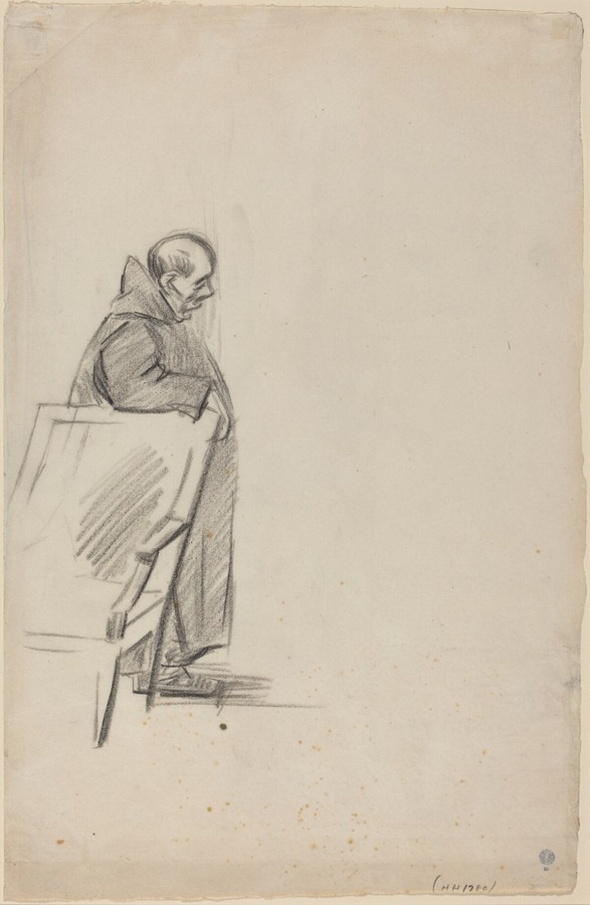 Robed Figure Leaning against a Chair