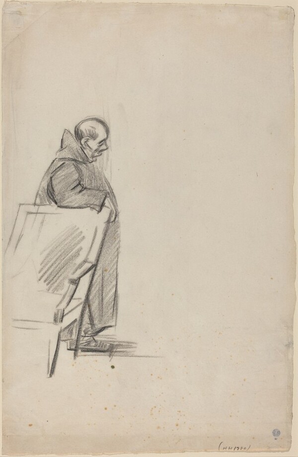 Robed Figure Leaning against a Chair