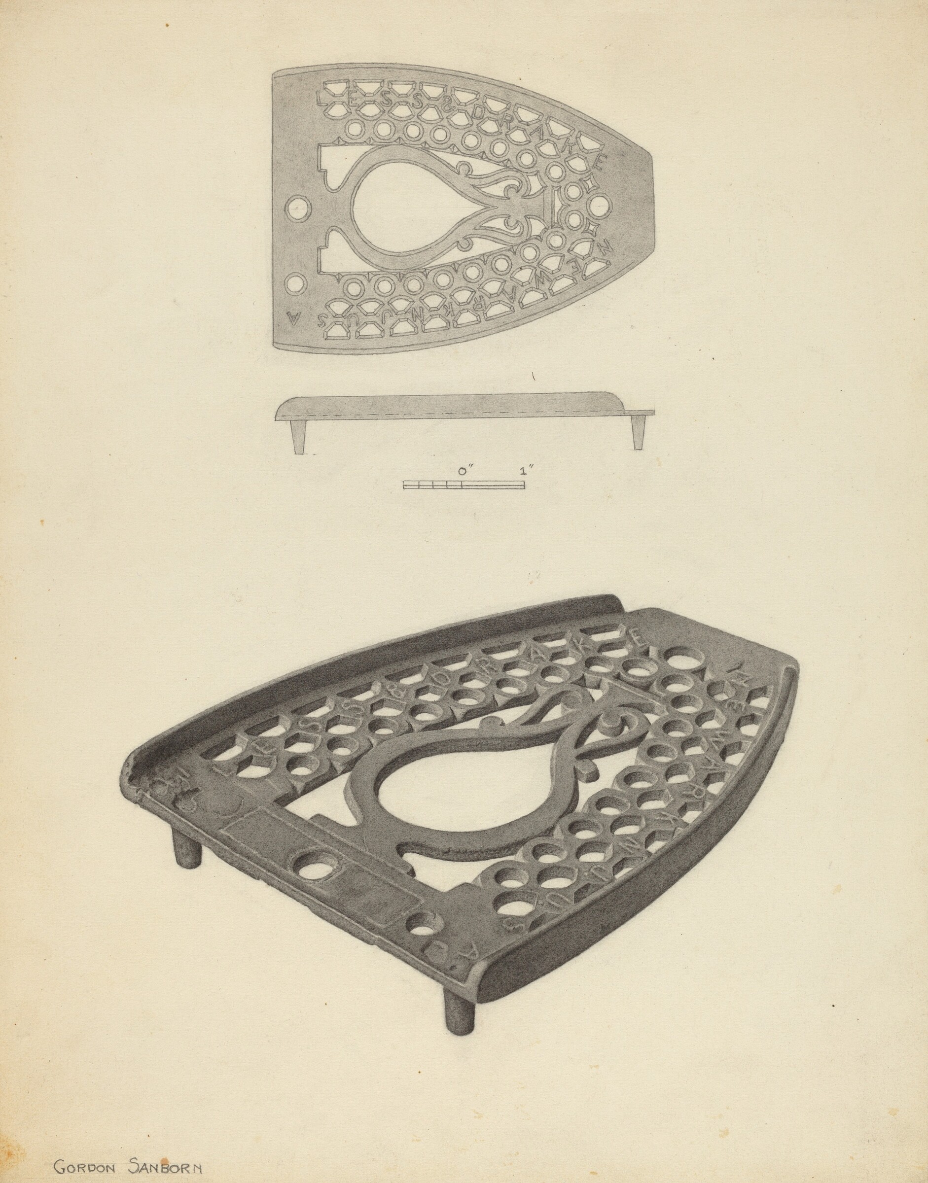 Flat Iron Holder, Gordon Sanborn, c. 1938