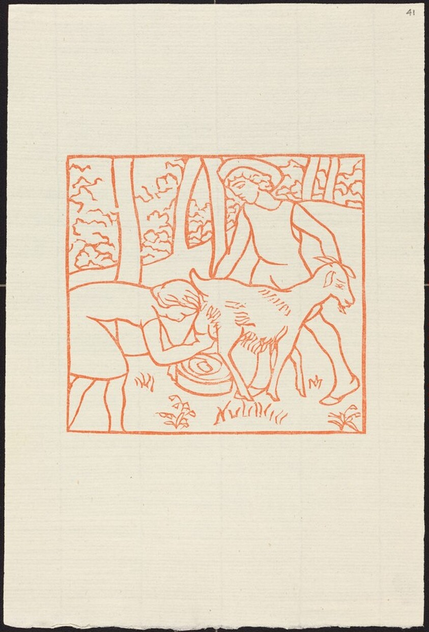Fourth Book: Chloe Helps Daphnis with His Goats (Chloe trait une chevre de Daphnis)