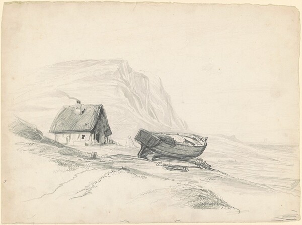 House and Boat at the Shore