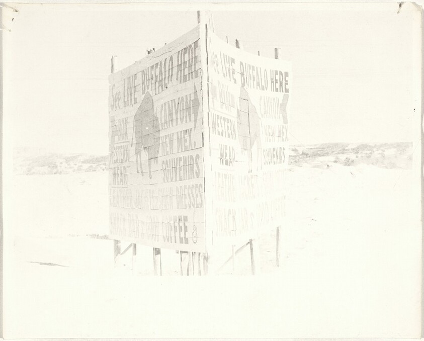 Sign, "Live Buffalo here"--New Mexico