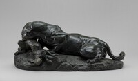 Jaguar Devouring a Hare, Antoine-Louis Barye, model 1850, cast by 1874