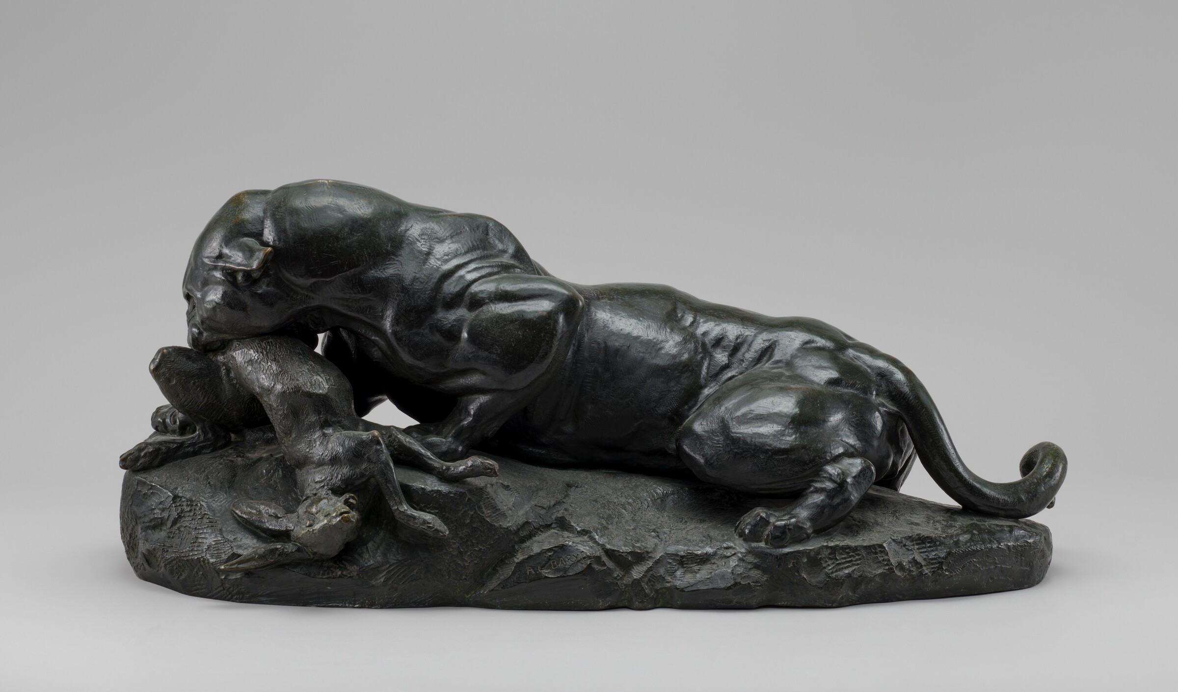 Jaguar Devouring a Hare, Antoine-Louis Barye, model 1850, cast by 1874