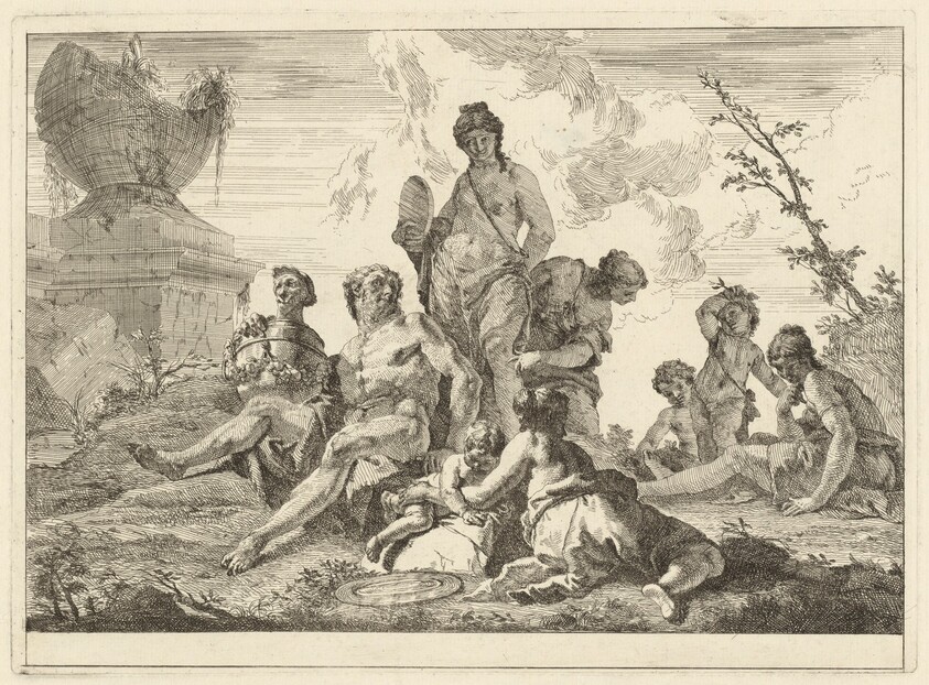 Venus and Vulcan with Three Nymphs and Three Cupids