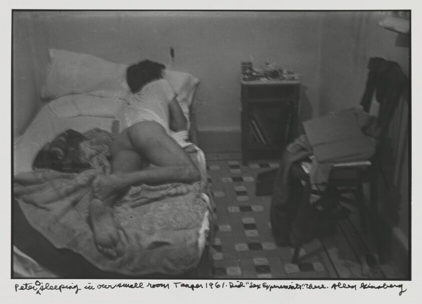 Peter O. sleeping in our small room Tangier 1961. Did "Sex Experiments" there.