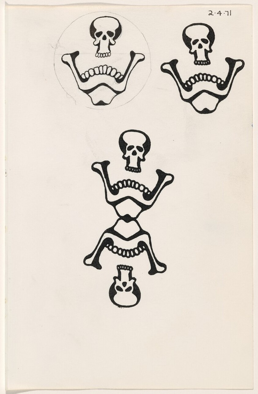 Untitled 2-4-71 [study for "tattoo" book]