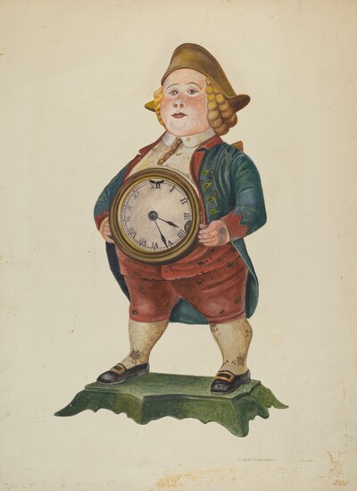 Decorated Cast Iron Clock
