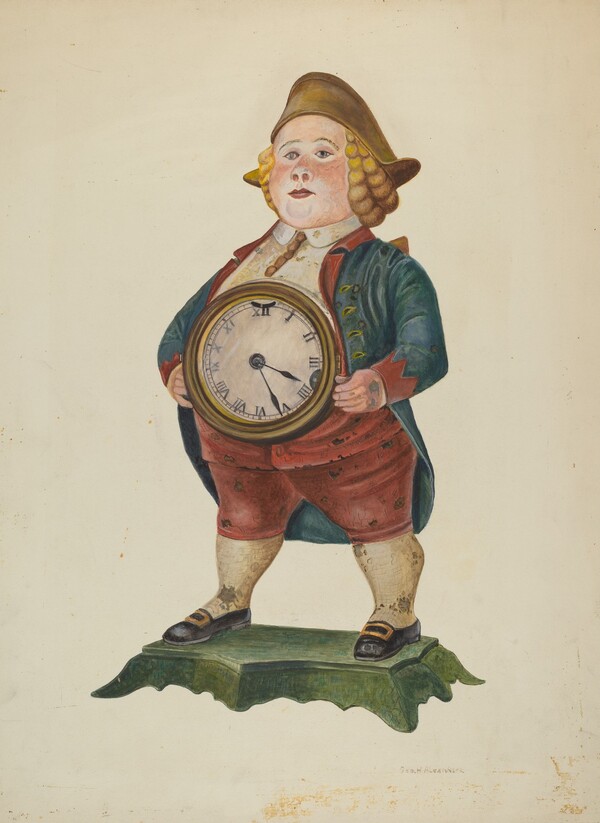 Decorated Cast Iron Clock