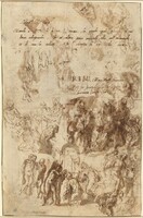 Studies for the Raising of Lazarus and Other Compositions [verso], Veronese, c. 1582