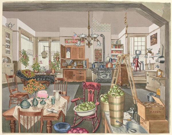 Semi-Rural Kitchen and Dining Room, 1910