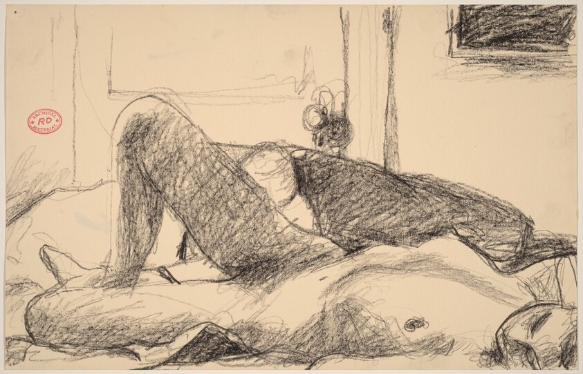 Untitled [female nude reclining with a door in the background]