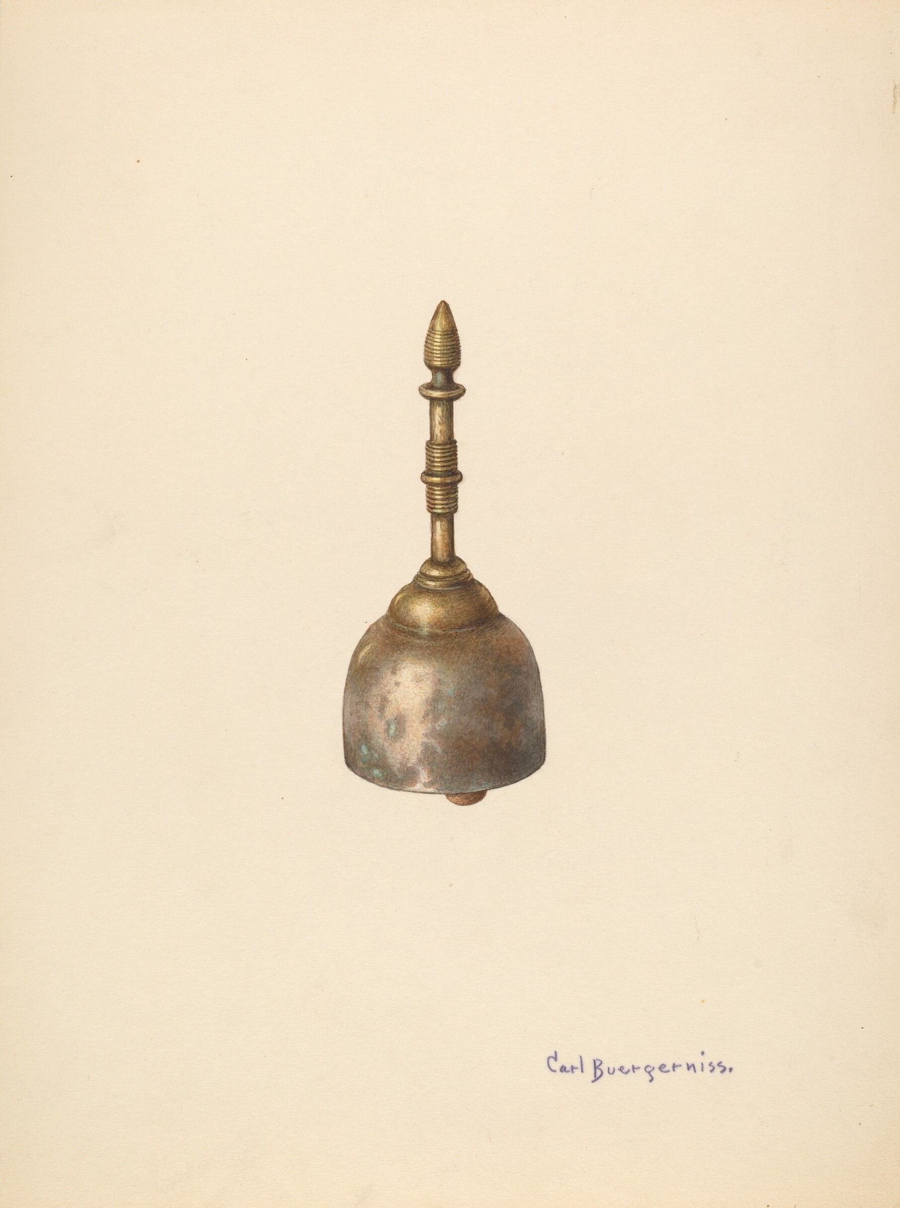 Bronze Bell for the Dining Room, Carl Buergerniss, c. 1941