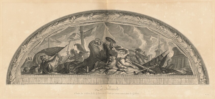 La Hollande Cintre du Salon de la Guerre sur L'Arcade qui donne entrée dans la Galerie (Holland, Center of the Salon of War in the Arcade that Opens into the Gallery) [pl. 39]