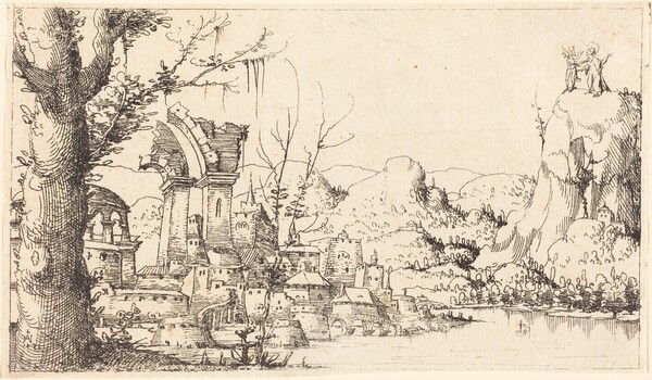 River Landscape with the Temptation of Christ