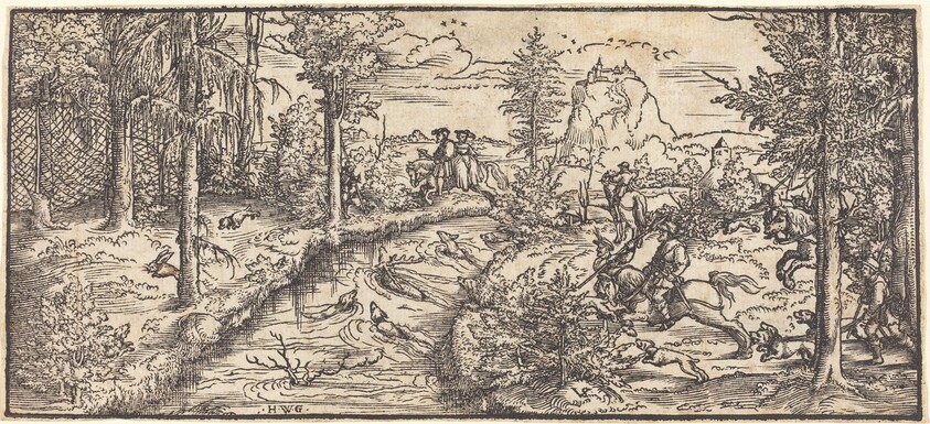 Stag Hunt in a Landscape