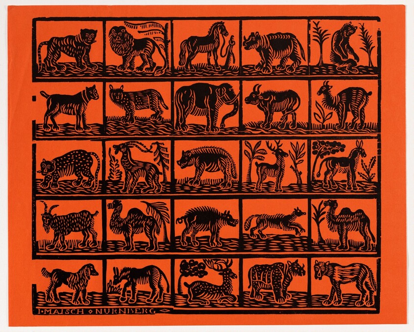 Endpaper with Animals