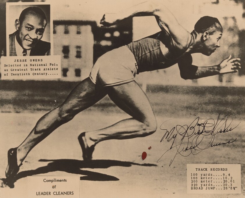 "My Best Wishes, Jesse Owens"