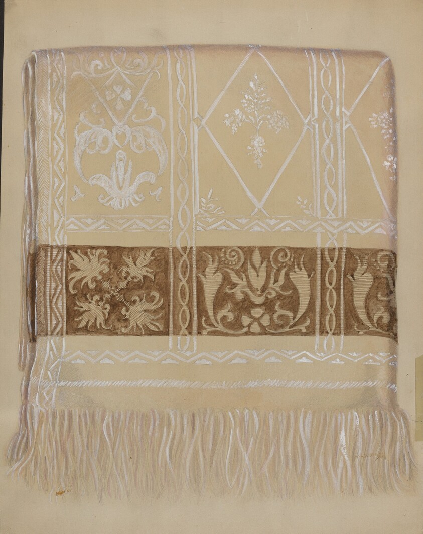 Linen Towel - Brown Border