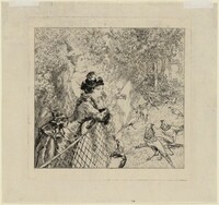 Au Jardin d'Acclimatation (In the Zoological Garden), Félix Bracquemond, 1870s