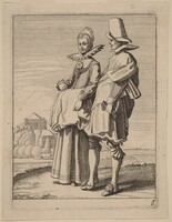 Two Figures in Costume, Jan van de Velde II