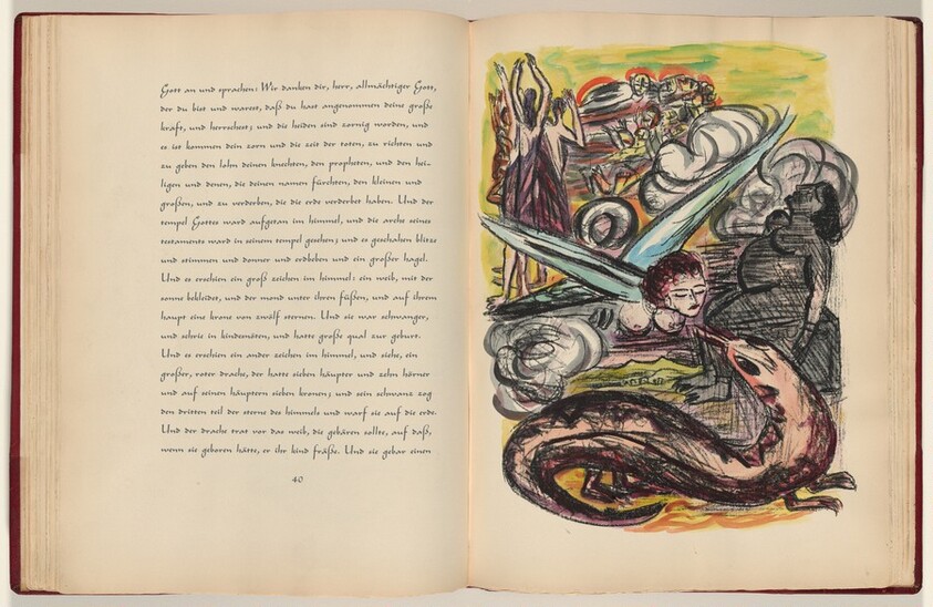 Johannes, Offenbarung, Kapitel 12, Vers 14 (John, Revelation, Chapter 12, Verse 14) (plate, page 41) from Apokalypse (Apocalypse)