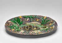 Rustic Plate with Snakes, Lizards, and Frog, Follower of Bernard Palissy, probably 17th century