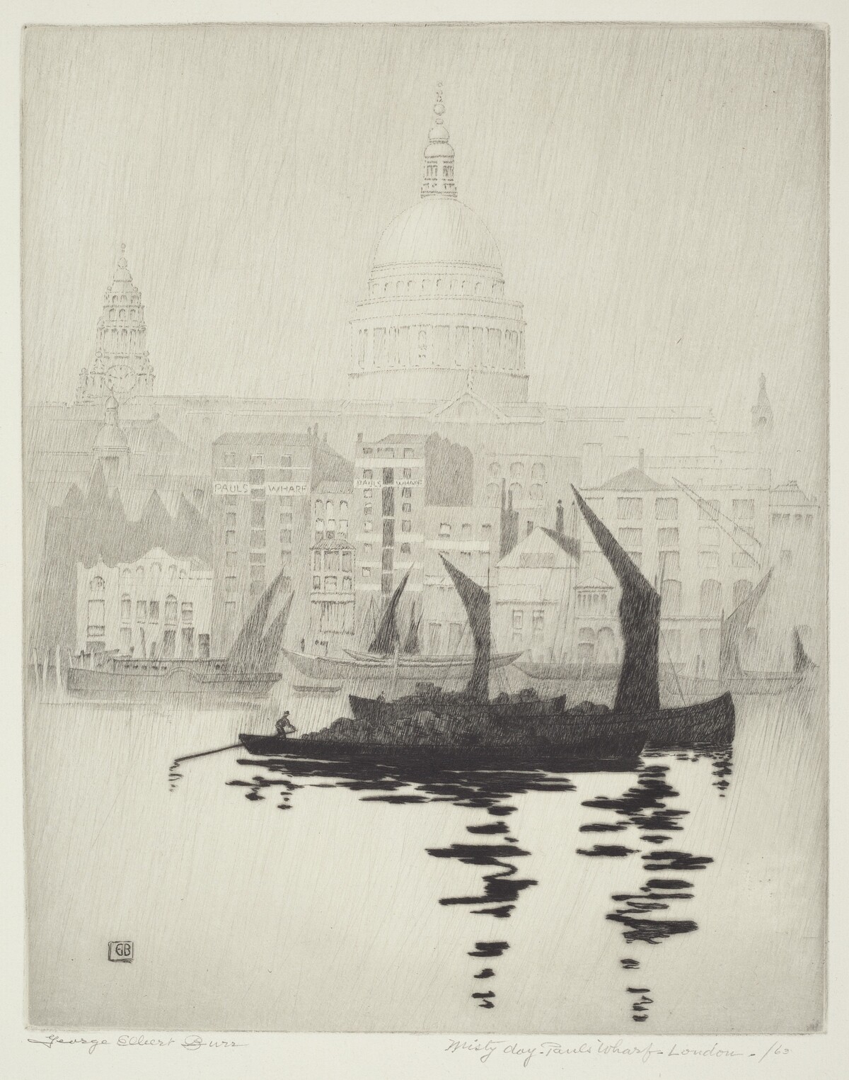 Misty Day, Paul's Wharf, London