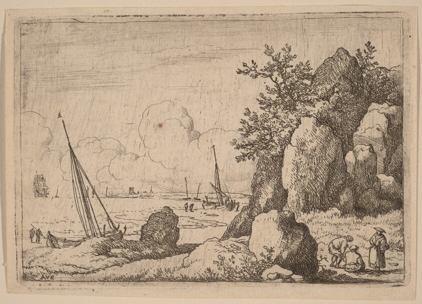 Seascape with Three Figures to the Right