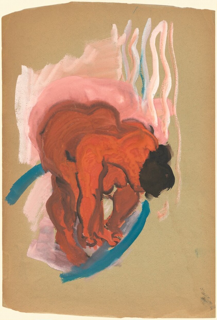 Untitled (bending female nude)