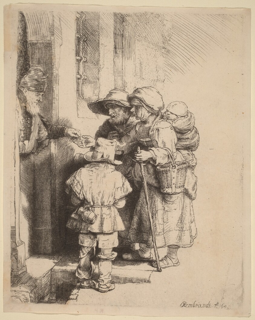 Beggars Receiving Alms at the Door of a House