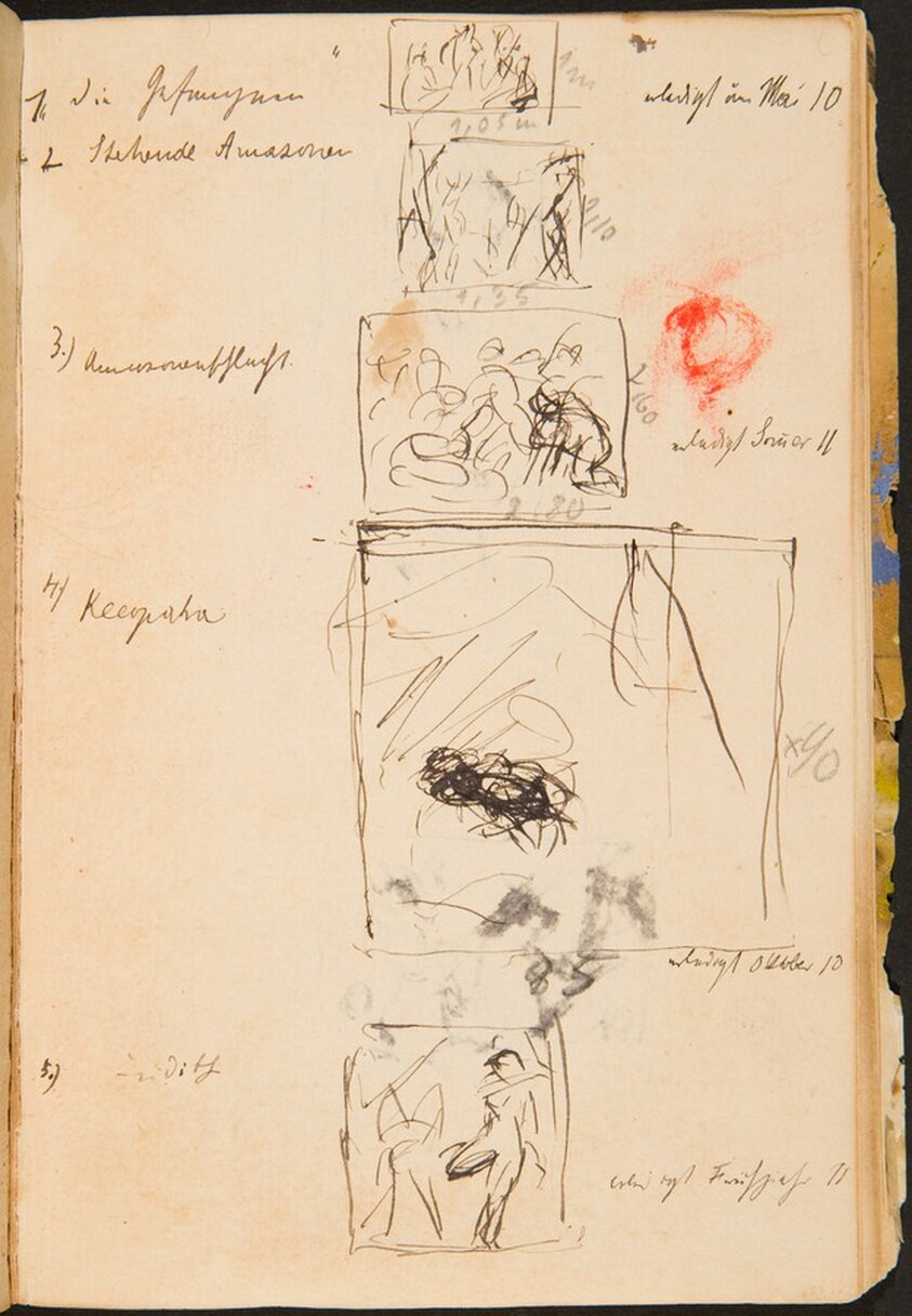 Fünf kleine Skizzen mit Bezeichnung (Five Small Sketches with Inscriptions) [p. 52]