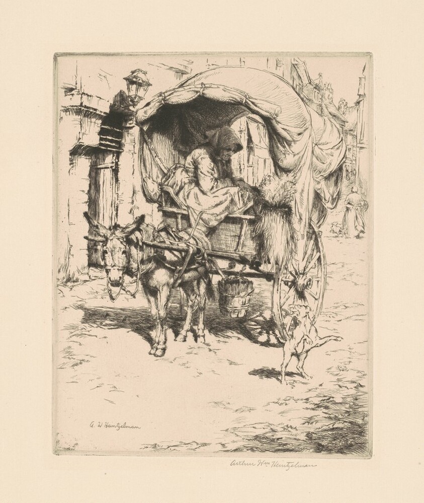 A Donkey Cart in Montmarte