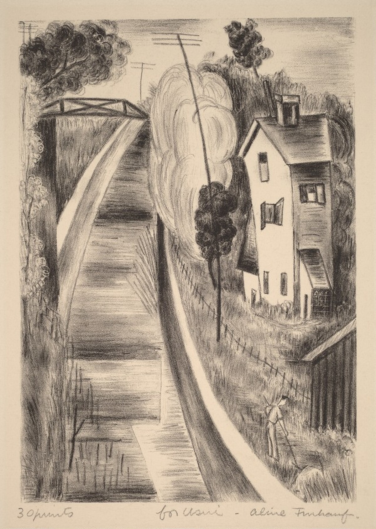 Untitled (Landscape with Trestle Bridge)